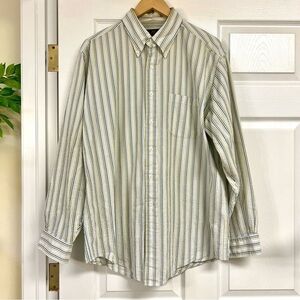 Brooks Brothers 346 Seersucker Men's Long Sleeve Button Down dress Shirt L